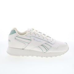Reebok Glide Womens Beige Leather Lace Up Lifestyle Sneakers Shoes