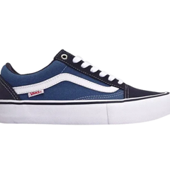 Vans Mens Blue Old Skool Pro 'Navy' Sneakers, VN000ZD40NS