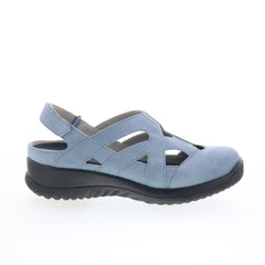 Drew Smiles 14791-4B Womens Blue Suede Strap Sandals Shoes