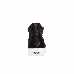 Vans Mens Black Premium Leather Sk8-Hi Reissue Zip, VN0A33T9MXK