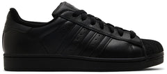 Adidas Originals Men's All Black Superstar II Sneakers, JI0081 (Damaged Box)