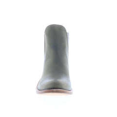 Jama Old West 18158 Womens Green Leather Slip On Cowboy Western Boots