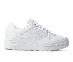 FILA Women's A Low White Leather Low Sneakers, Triple White, 5CM01116-100