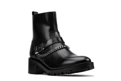 Clarks Roseleigh High 26155708 Womens Black Zipper Leather Casual Boots