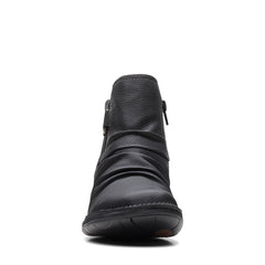 Clarks Un Loop Top 26168673 Womens Black Leather Ankle & Booties Boots