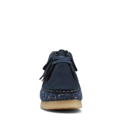 Clarks Wallabee Boot 26168706 Womens Blue Suede Lace Up Chukkas Boots