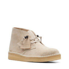 Clarks Desert Coal 26168791 Womens Beige Suede Lace Up Chukkas Boots