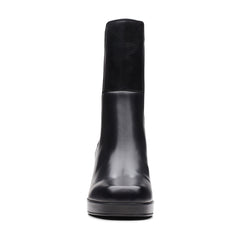 Clarks Pique Up 26172271 Womens Black Leather Slip On Chelsea Boots
