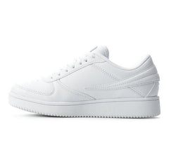 FILA Women's A Low White Leather Low Sneakers, Triple White, 5CM01116-100