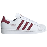 Adidas Originals Women's White/Shadow Red Superstar Sneakers, JH6350 (No Box)