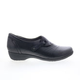 Dansko Franny 5500-020200 Womens Black Wide Leather Loafer Flats Shoes