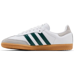 Adidas Originals Women's White/Green Samba OG Sneakers, JI2724 (No Box)