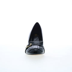 Isola Tara 6229311 Womens Black Leather Slip On Heels Pumps Shoes
