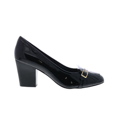 Isola Tara 6229311 Womens Black Leather Slip On Heels Pumps Shoes