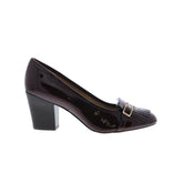 Isola Tara 6229312 Womens Burgundy Leather Slip On Heels Pumps Shoes