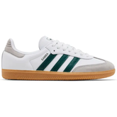 Adidas Originals Women's White/Green Samba OG Sneakers, JI2724 (No Box)