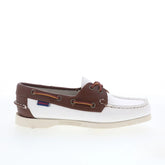 Sebago Classic Portland Womens White Leather Loafers & Slip Ons Boat Shoes