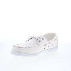 Sebago Jackman 72113LW-911 Womens White Loafers & Slip Ons Boat Shoes