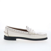 Sebago Dan Perf 73116CW-911 Womens White Loafers & Slip Ons Penny Shoes