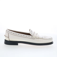 Sebago Dan Perf 73116CW-911 Womens White Loafers & Slip Ons Penny Shoes