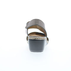 Softspots Pamela 7335893 Womens Gray Leather Wedges Sandals Shoes