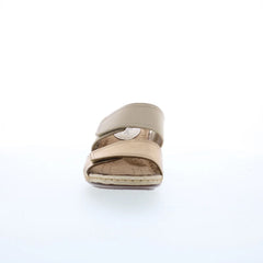 Softspots Panama 7337103 Womens Beige Leather Wedges Sandals Shoes