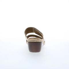 Softspots Panama 7337103 Womens Beige Leather Wedges Sandals Shoes
