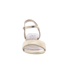 Ros Hommerson Lydia 75086-87 Womens Gold Leather Strap Heels Shoes