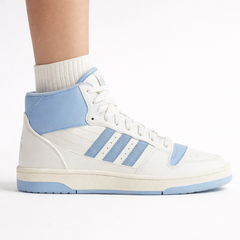 Adidas Women's White/Blue Break Start Mid Sneakers, IH7879
