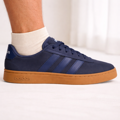 Adidas Men's Navy Grand Court Alpha Chunky Sneakers, JQ3008