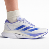 Adidas Women's White/Blue Adizero Boston 12 Sneakers, JI4479 (No Box)