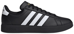 Adidas Men's Grand Court 2.0 Sneakers, Core Black / Gold Metallic, JR0546
