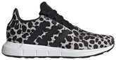 Adidas Women's Black 'Animal Print' Swift Run 1.0 Sneakers, JR0634