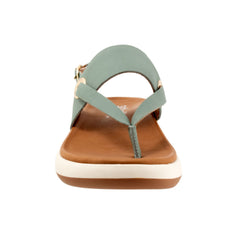 Softwalk Joliet S2409-312 Womens Green Leather Strap Sandals Shoes