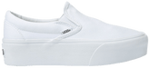 Vans Mens Classic Slip on Platform Shoes, White, VN0A7Q5RW00