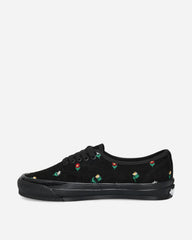 Authentic 44 Embroidery Sneakers Flower Print Black
