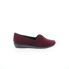 Easy Spirit Arlie 2 SEARLIE2 Womens Red Wide Canvas Loafer Flats Shoes