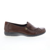 Cobb Hill Paulette Womens Brown Wide Leather Loafer Flats Shoes