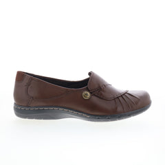 Cobb Hill Paulette CAG01BR Womens Brown Extra Wide Loafer Flats Shoes