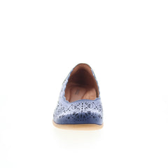 Cobb Hill Rory CHRORY Womens Blue Wide Leather Slip On Ballet Flats Shoes