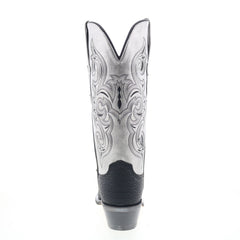 Jama Old West Snip Toe LF2002 Womens Black Leather Slip On Western Boots
