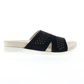 Spenco Twilight Stud SP1061BLK Womens Black Suede Slides Sandals Shoes
