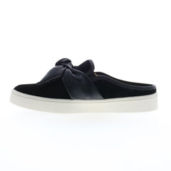 Spenco Barbados Slide SP1089BLK Womens Black Suede Clogs Slippers Shoes