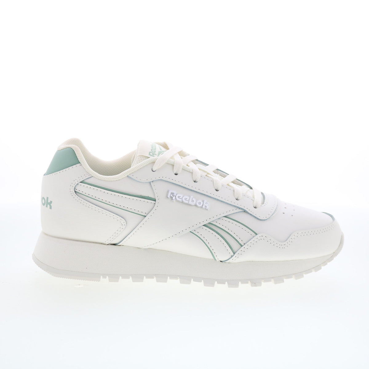 Reebok Glide Womens Beige Leather Lace Up Lifestyle Sneakers Shoes