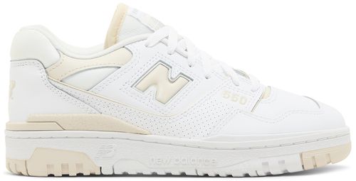 New Balance Women's 550 Chunky Sneakers, White/Linen, BBW550BK