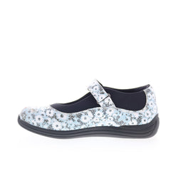 Drew Rose 14375-3P Womens Blue Narrow Leather Mary Jane Flats Shoes