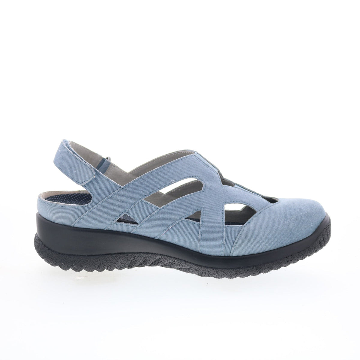 Drew Smiles 14791-4B Womens Blue Suede Strap Sandals Shoes