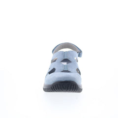 Drew Smiles 14791-4B Womens Blue Suede Strap Sandals Shoes