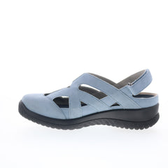 Drew Smiles 14791-4B Womens Blue Suede Strap Sandals Shoes