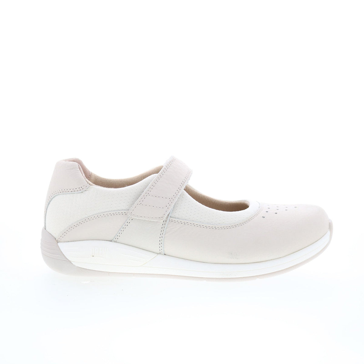 Drew Trust 14805-3Z Womens Beige Leather Strap Mary Jane Flats Shoes